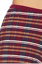 view 7 of 6 Walker Plaid Rib Shorts in Dark Cherry Combo