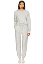 view 1 of 3 CONJUNTO DE MOLETOM COM CAPUZ DAHLIA in Light Heather Grey
