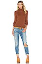 view 4 of 5 Solid Rib Turtleneck Sweater in Caramel