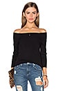 view 1 of 4 3/4 Sleeve Off Shoulder Sweater in Black