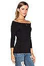 view 2 of 4 3/4 Sleeve Off Shoulder Sweater in Black