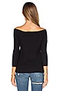 view 3 of 4 3/4 Sleeve Off Shoulder Sweater in Black
