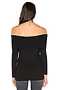 view 3 of 4 Off Shoulder Ribbed Sweater in Black
