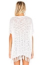 view 3 of 3 Fringe Poncho in White