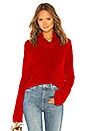 view 1 of 4 Chenille Turtleneck in Cardinal Red