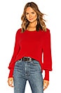 view 1 of 4 Bishop Sleeve Sweater in Cardinal Red