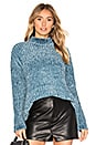 view 1 of 4 Chenille Mock Neck Sweater in Slate Blue
