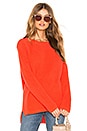 view 1 of 4 Emma Shaker Sweater in Bright Orange