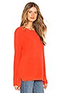 view 2 of 4 Emma Shaker Sweater in Bright Orange