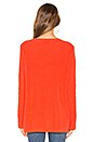 view 3 of 4 Emma Shaker Sweater in Bright Orange