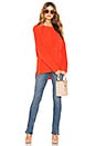 view 4 of 4 Emma Shaker Sweater in Bright Orange