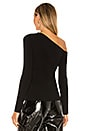 view 3 of 4 Asymmetrical Pullover Top in Black