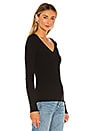 view 2 of 4 Wide V Neck Pullover Sweater in Black