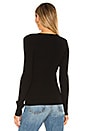 view 3 of 4 Wide V Neck Pullover Sweater in Black