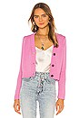 view 2 of 5 Cropped V Neck Cardigan in Hot Pink