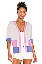 view 1 of 5 Yarn & Color Blocked Cardigan in Silver Multi