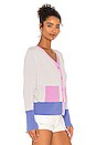 view 3 of 5 Yarn & Color Blocked Cardigan in Silver Multi