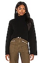 view 1 of 4 Wide Sleeve Turtleneck Tunic in Black