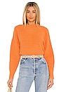 view 1 of 4 Mia Cropped Sweater in Orange Zest