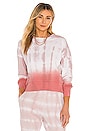 view 1 of 4 Tie Dye Dip Dye Basic Crew Sweatshirt in Rose Clay Multi