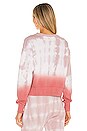 view 3 of 4 Tie Dye Dip Dye Basic Crew Sweatshirt in Rose Clay Multi