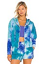 view 1 of 4 Tie Dye Zip Hoodie in Baja Blue Multi