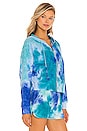 view 2 of 4 Tie Dye Zip Hoodie in Baja Blue Multi