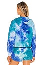 view 3 of 4 Tie Dye Zip Hoodie in Baja Blue Multi