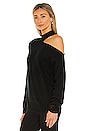 view 3 of 6 High Crew Collarbone Pullover in Black