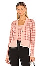 view 1 of 4 Plaid Cropped Cardigan in Blushing Multi