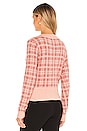 view 3 of 4 Plaid Cropped Cardigan in Blushing Multi