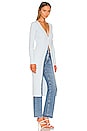 view 3 of 4 Wide Rib Long Cardigan in Sky