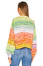view 3 of 4 Ombre Cardigan in Papaya Multi