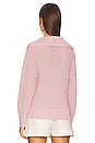 view 3 of 4 MIX STITCH ハーフジップセーター in Rose Pink