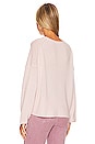 view 3 of 4 Ruched Front Cashmere Pullover in Rose Pink