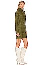 view 2 of 4 Turtleneck Cableknit Sweater Dress in Olive