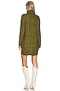 view 3 of 4 Turtleneck Cableknit Sweater Dress in Olive