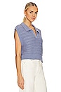 view 2 of 4 Crimped Polo Vest in Peri