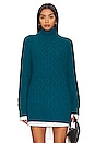 view 1 of 4 Natasha Cable Oversized Pullover Sweater in Lagoon