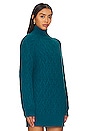 view 2 of 4 Natasha Cable Oversized Pullover Sweater in Lagoon