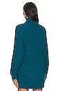 view 3 of 4 Natasha Cable Oversized Pullover Sweater in Lagoon