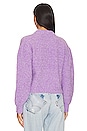 view 3 of 4 Fass Boucle Puff Sleeve Pullover Sweater in Purple Rose