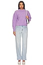 view 4 of 4 Fass Boucle Puff Sleeve Pullover Sweater in Purple Rose