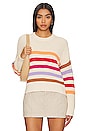 view 1 of 4 Ida Button Shoulder Rib Pullover Sweater in Cream Multi