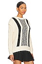 view 2 of 4 Nia Shoulder Trim Pullover Sweater in Cream Multi