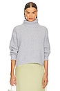 view 1 of 4 Vida Boucle Turtleneck Pullover Sweater in Sea Wave