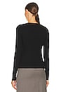 view 3 of 4 Frankie Rib Crew Neck Pullover Sweater in Black