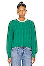 view 1 of 4 Brooke Allover Cable Cardigan in Kelly Green