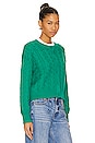 view 2 of 4 Brooke Allover Cable Cardigan in Kelly Green