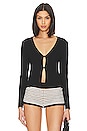 view 1 of 4 Jess Cropped Cardi in Black